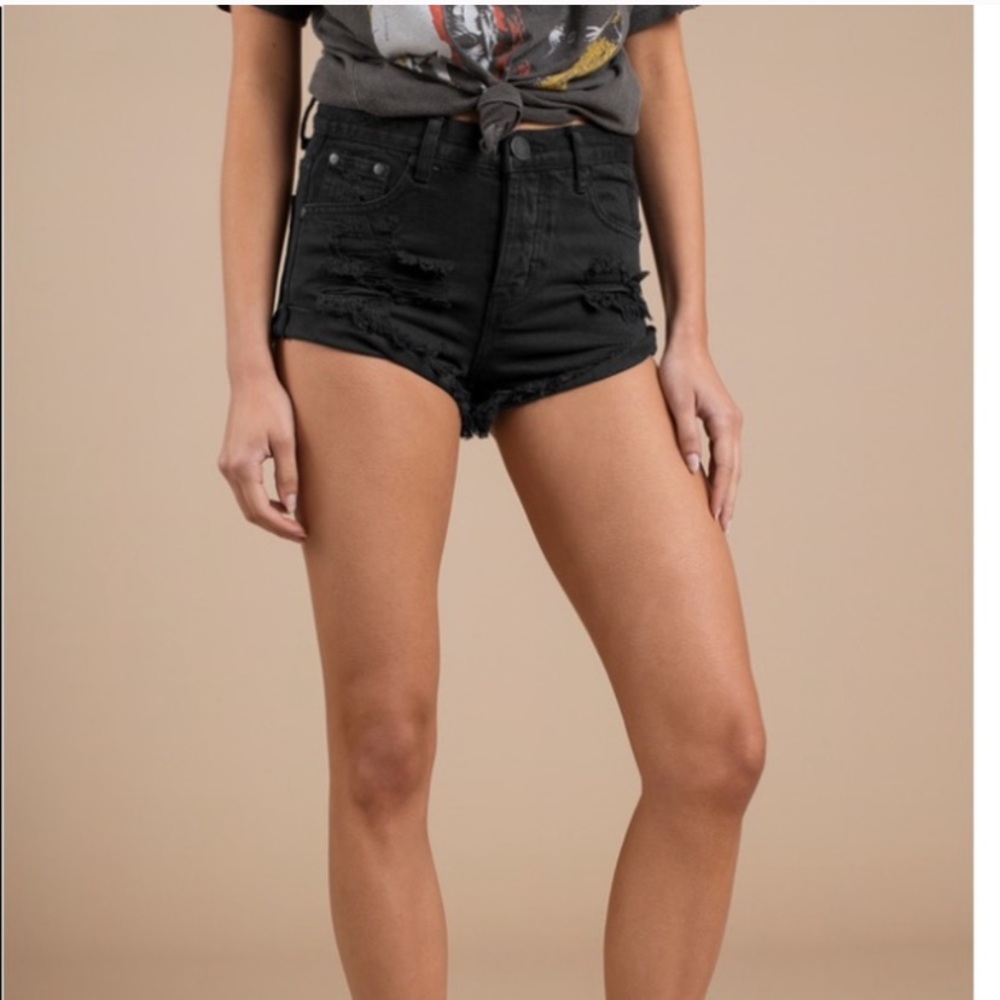 Cotton On High Rise Flashback Distressed Shorts
